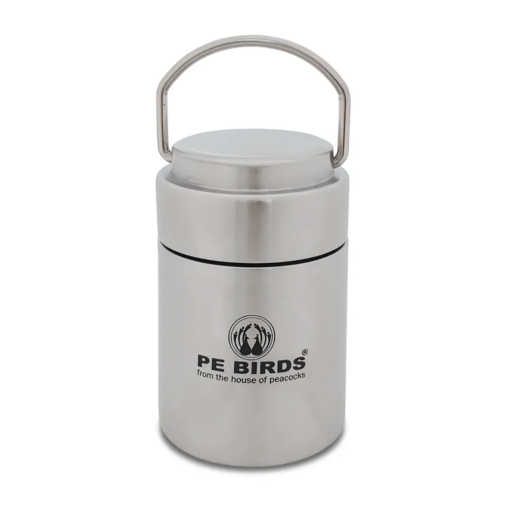 PEBIRDS Flow Insulated Food Jar, Sambar jar | Steel lid soup flask