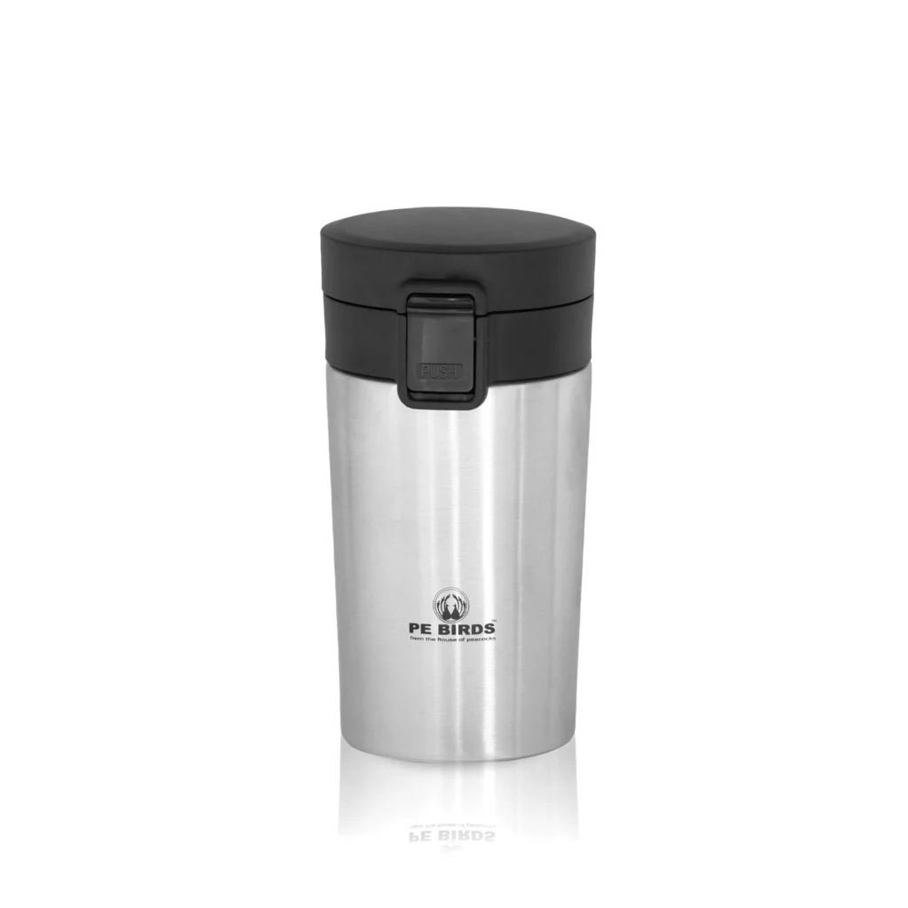 PE BIRDS Stainless Steel Sipper cum Food Jar 290ml