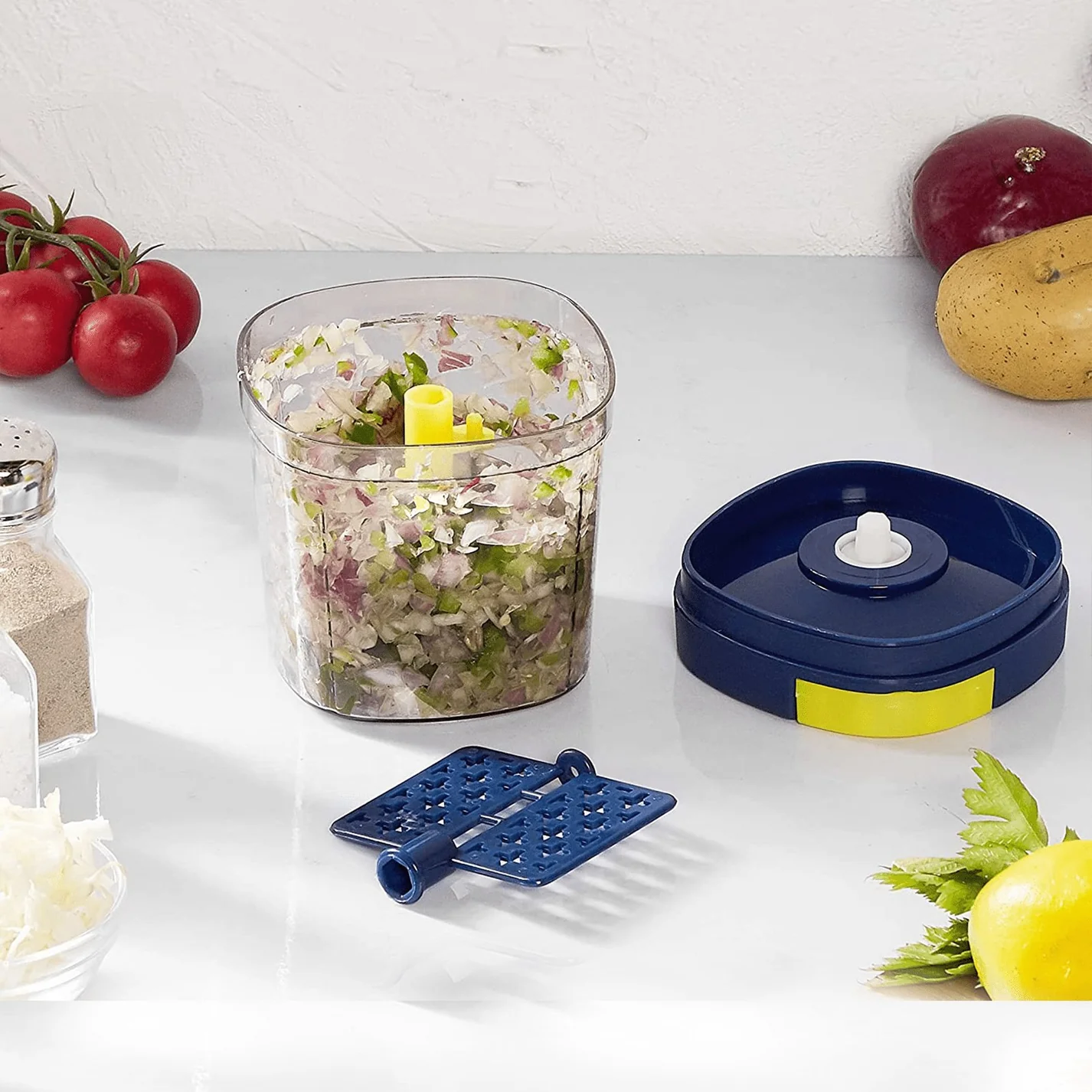1000ml Chopper with Whisker-5 Blade- Blue - Image 2