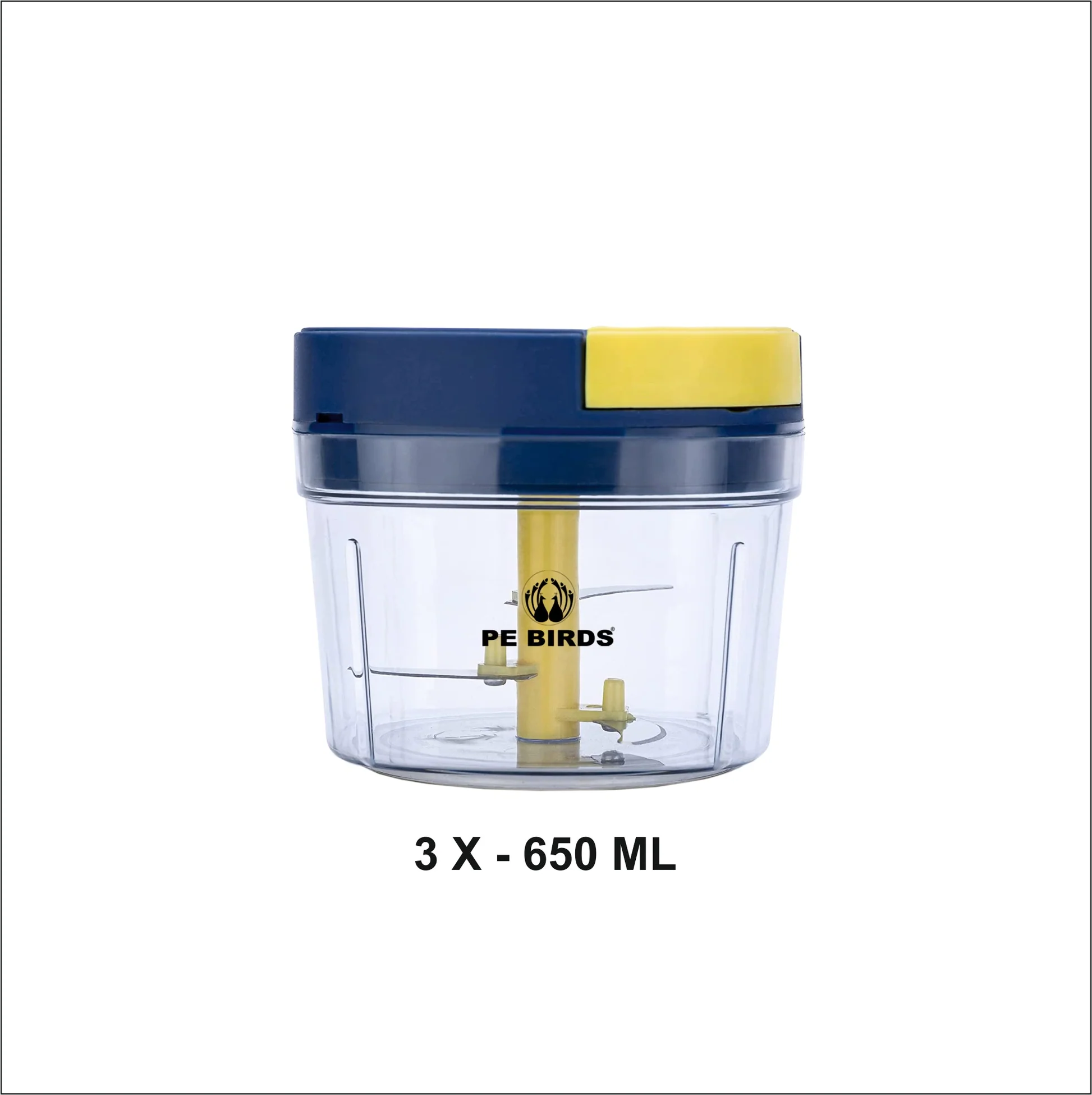 650ml Chopper with Whisker-3 Blade- Blue - Image 3