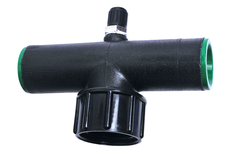 Compression X 3/4″ Swivel Tee W/Scrader Valve & Washer