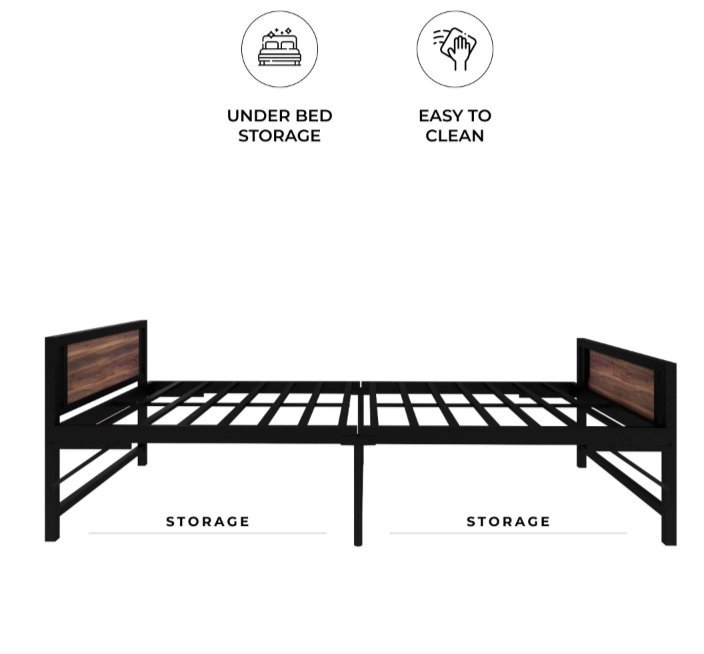 Cygnus Space Saving Folding Single Bed ( Metal) - Image 6