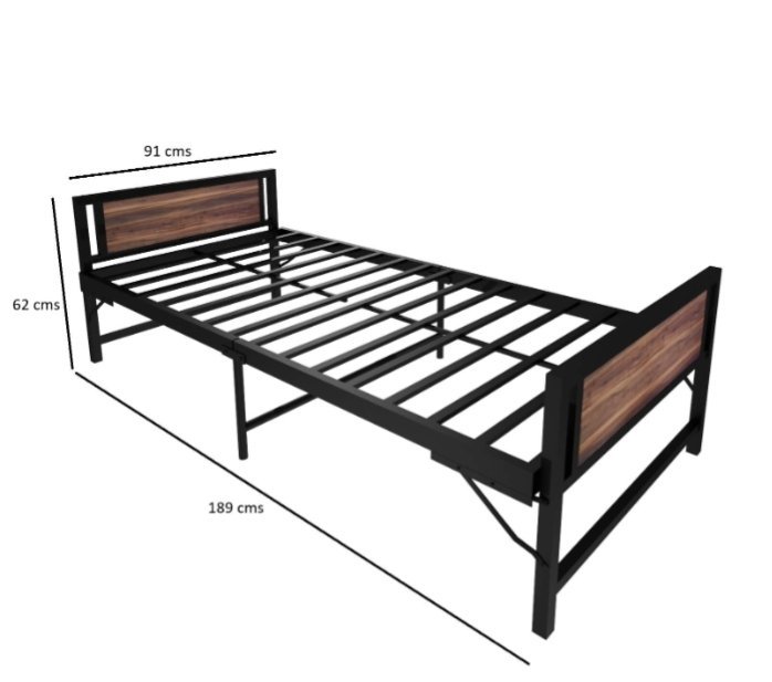Cygnus Space Saving Folding Single Bed ( Metal) - Image 7