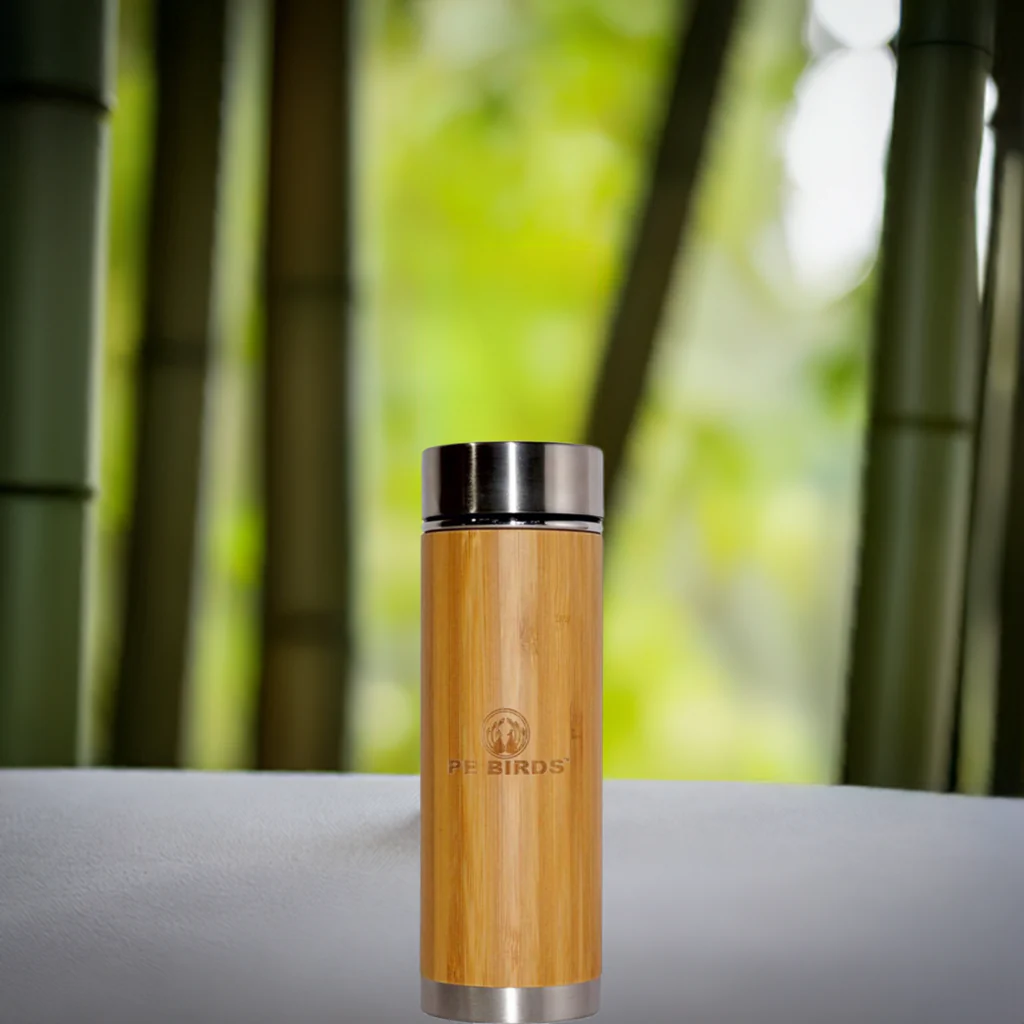 PE BIRDS Bamboo Vacuum Flask - Image 2