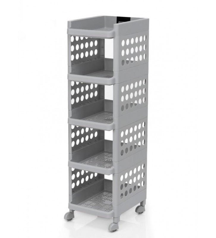 Moveable Basket Trolley 5 Shelf