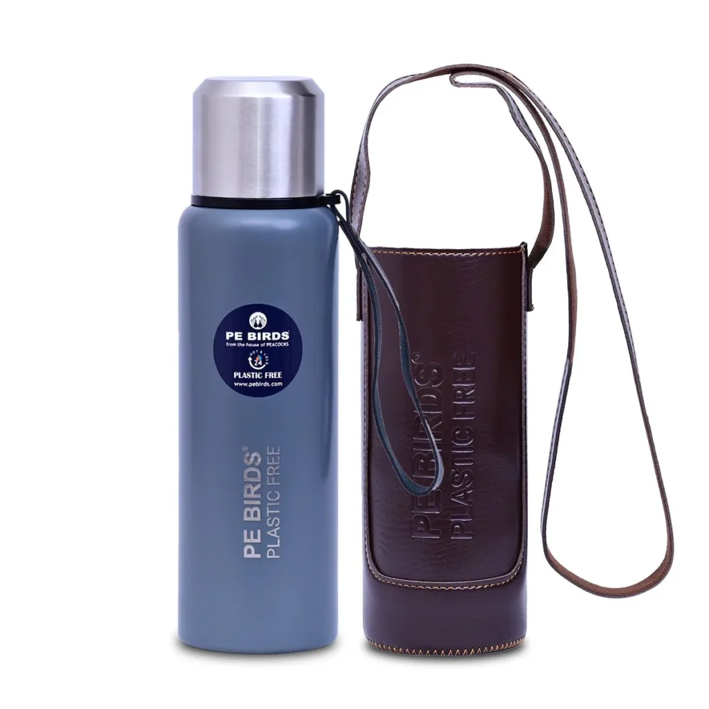 PE BIRDS Steel O Steel Vacuum Flask | Say no to plastic LID