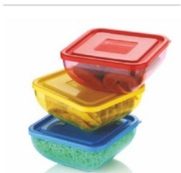 Crystal Square Bowl With Lid (Medium)