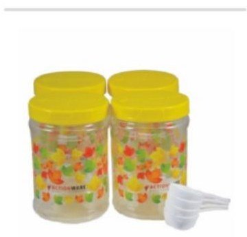 Flora PET Jar (750 ml. - 4 Pcs. Set)